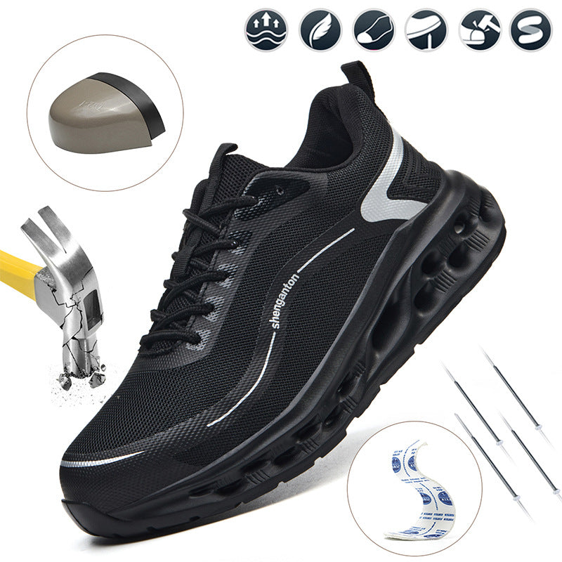 SUNKISSEDSTEP Men’s IronStride Steel-Toe Work Sneakers