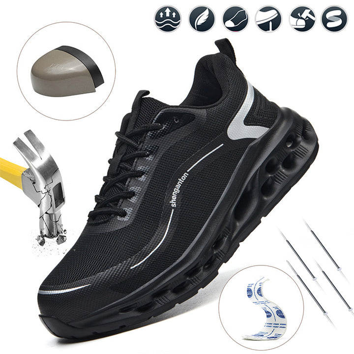 SUNKISSEDSTEP Men’s IronStride Steel-Toe Work Sneakers