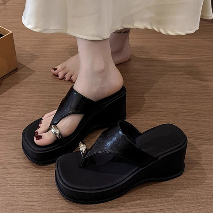 Platform Flip Flop Wedge Sandals