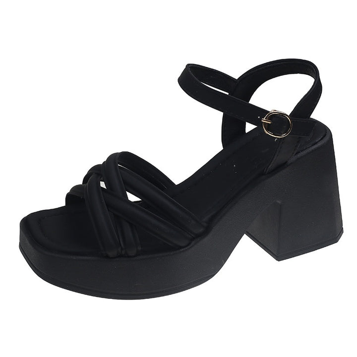 SUNKISSEDSTEP Women’s Platform Block Heel Sandals (US 5.5–8)