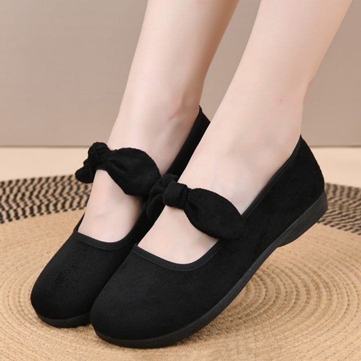 SUNKISSEDSTEP Women’s Bow Detail Closed-Toe Comfort Flats