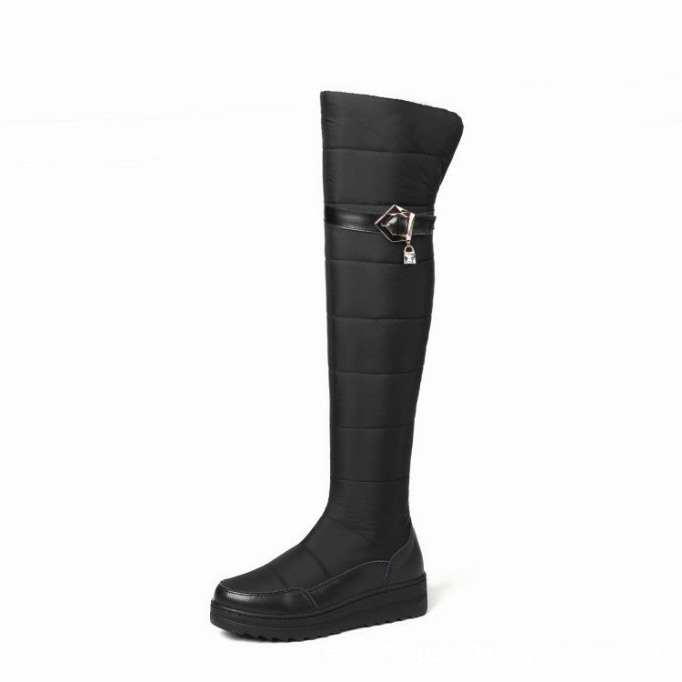 SUNKISSEDSTEP Women’s Waterproof Quilted Over-the-Knee Snow Boots