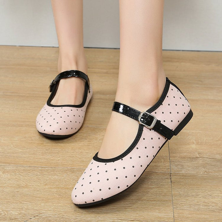 Polka Dot Mary Jane Flats