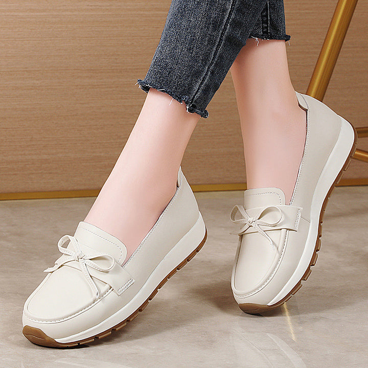 SUNKISSEDSTEP Women’s Bow Detail Slip-On Loafers