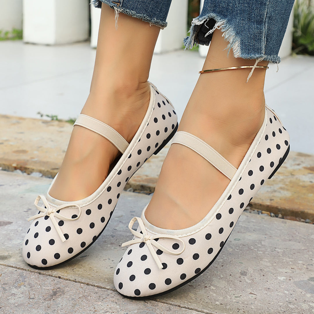 Polka Dot Mary Jane Flats