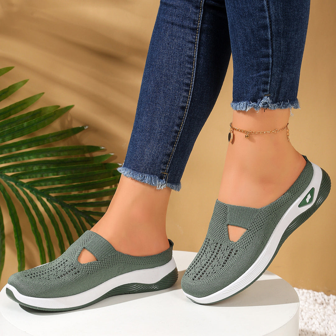 SUNKISSEDSTEP Women’s Breathable Knit Slip-On Sandals
