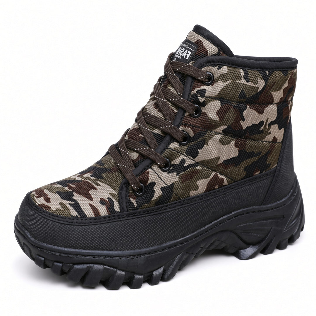 SUNKISSEDSTEP Men’s Plush-Lined High-Top Winter Snow Boots