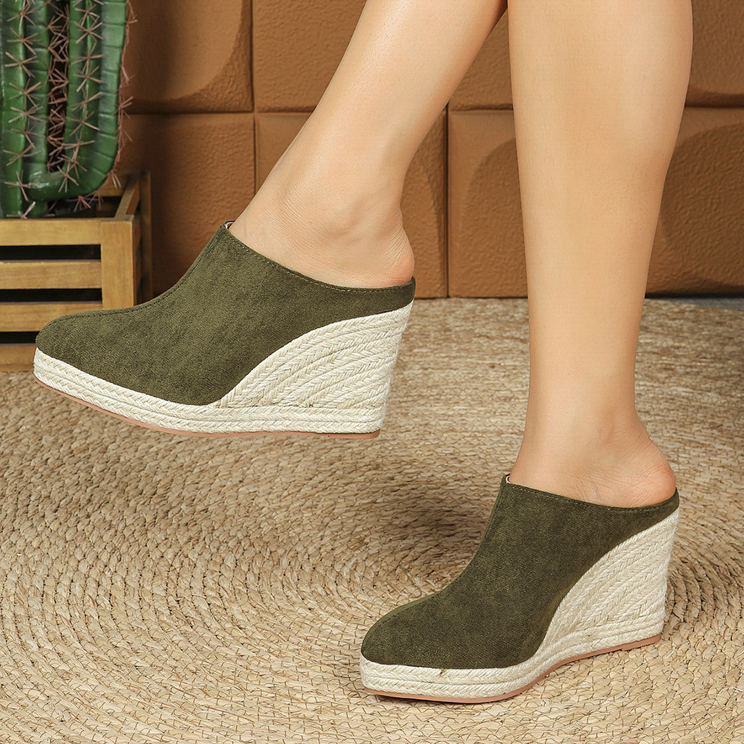 SUNKISSEDSTEP Women’s Valencia Espadrille Mule Wedges (US 5.5–9)