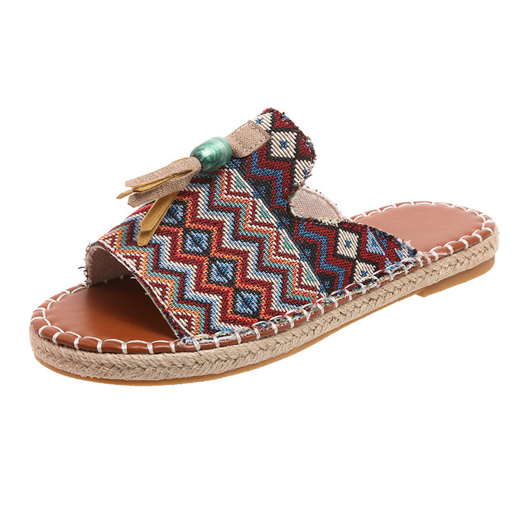 Bohemian Tassel Flat Sandals