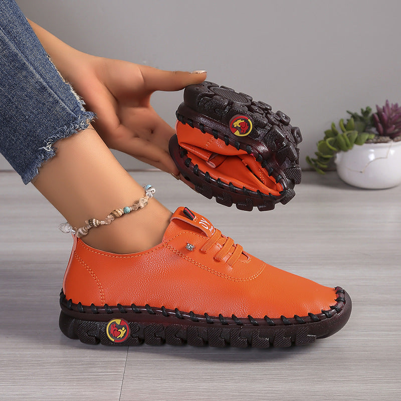 SUNKISSEDSTEP Women’s Stitched Moccasin Casual Walking Shoes