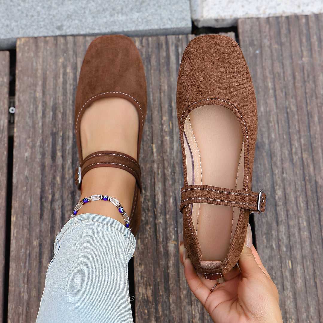 Vintage Square Toe Mary Jane Flats
