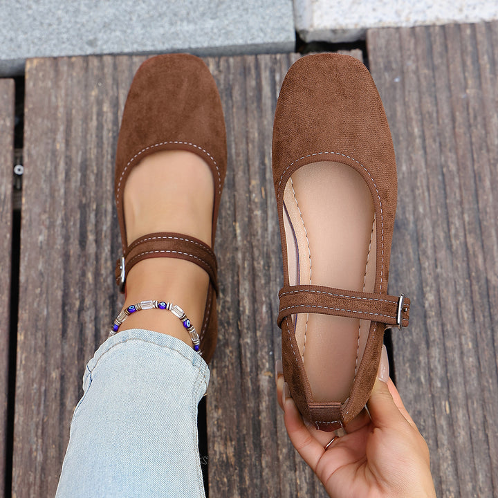 Vintage Square Toe Mary Jane Flats