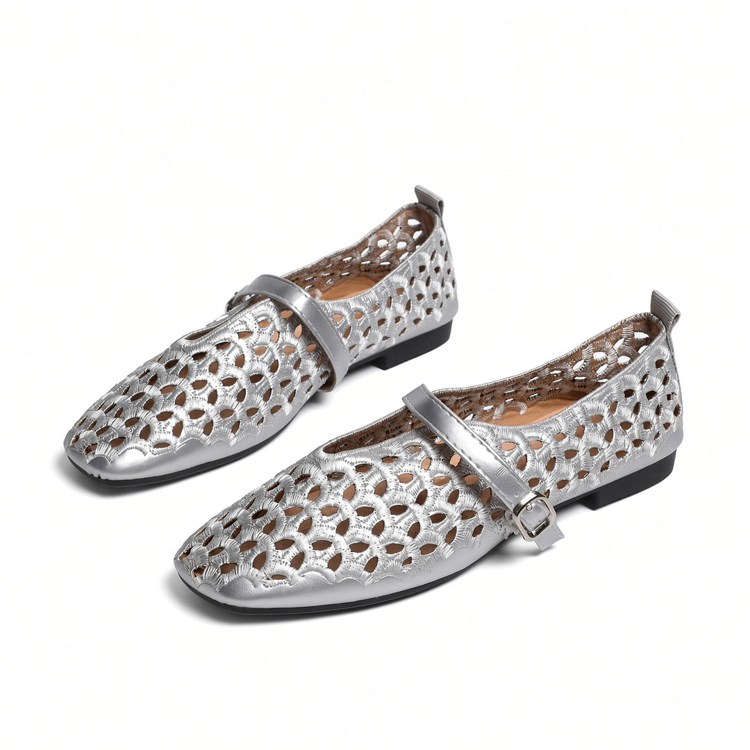 SUNKISSEDSTEP Women’s Cutout Mary Jane Flat Shoes