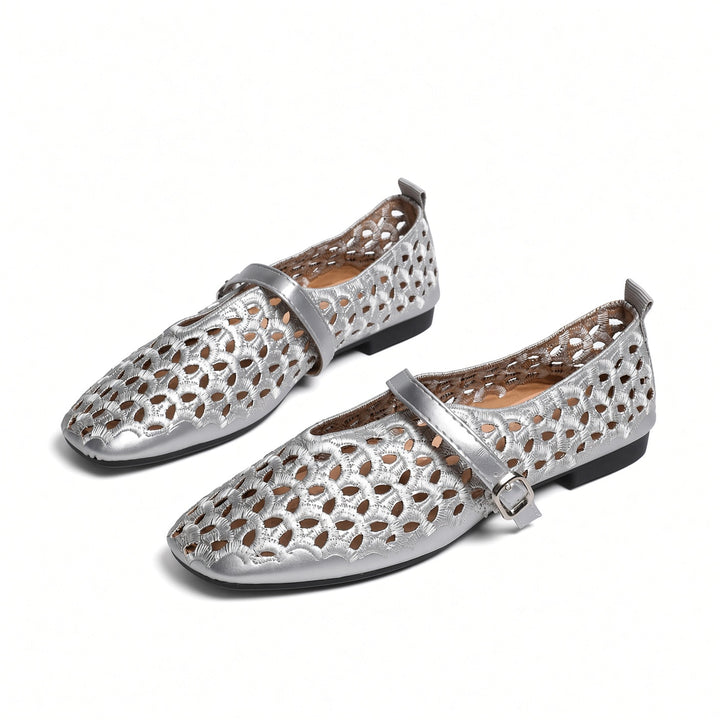 SUNKISSEDSTEP Women’s Cutout Mary Jane Flat Shoes
