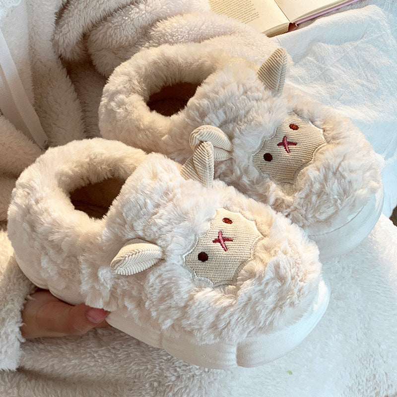 SUNKISSEDSTEP Women’s Cozy Sheep Plush Slippers