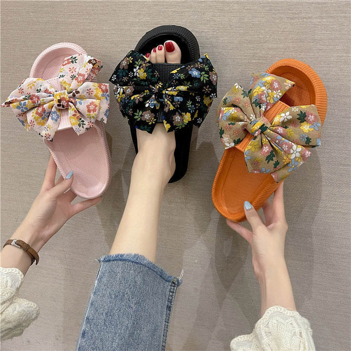 SUNKISSEDSTEP Women’s Bow Platform EVA Slide Sandals