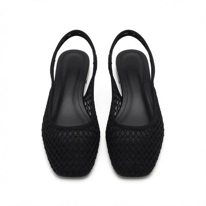 Breathable Mesh Slingback Flats