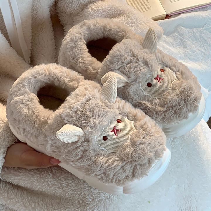 SUNKISSEDSTEP Women’s Cozy Sheep Plush Slippers