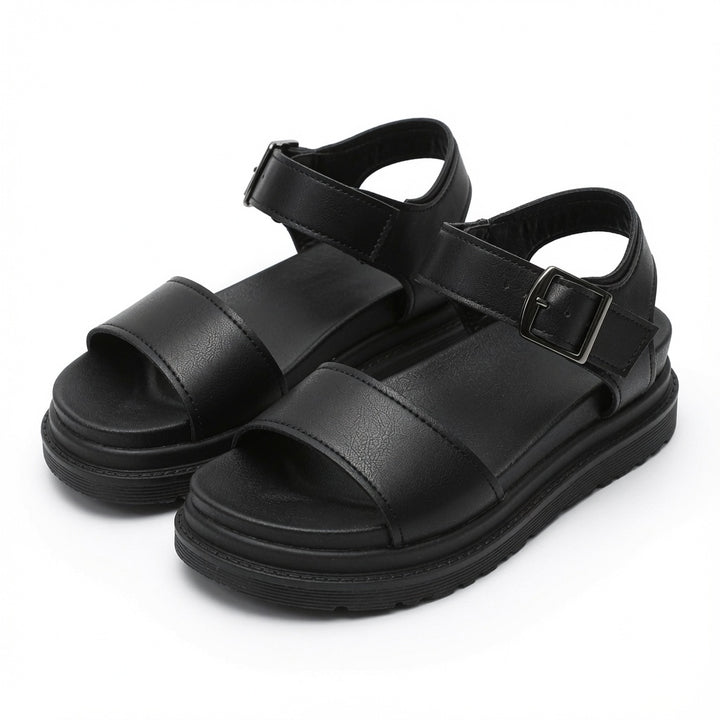 Wide Strap Platform Sandals