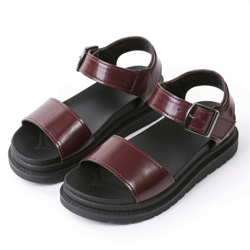 Wide Strap Platform Sandals