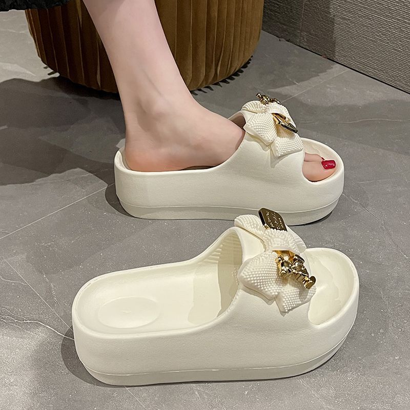 SUNKISSEDSTEP Women’s Cute Bow EVA Platform Slides