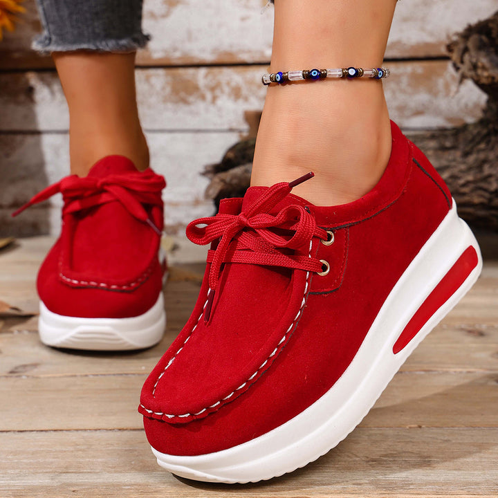 SUNKISSEDSTEP Women’s Lace-Up Platform Casual Shoes