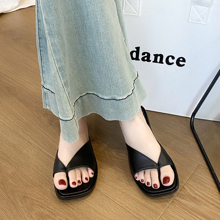 Roman Thong Flat Slide Sandals