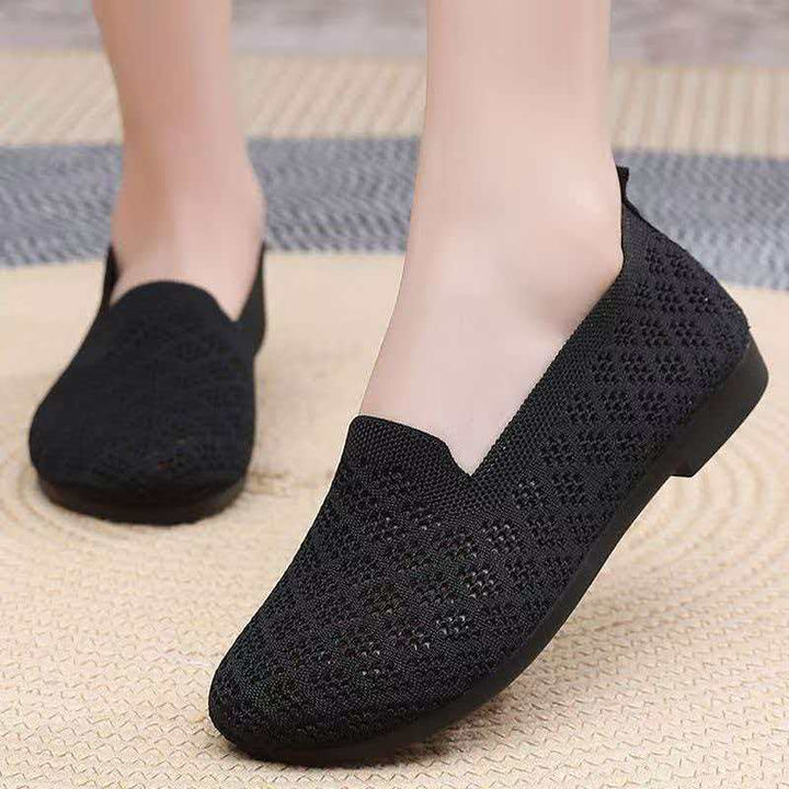 SUNKISSEDSTEP Women’s Airy Knit Slip-On Comfort Flats