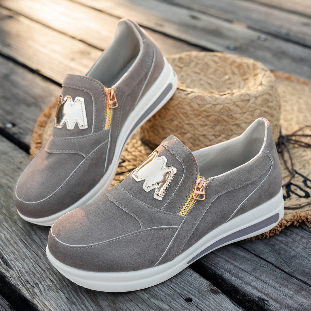 SUNKISSEDSTEP Women’s Side-Zip Platform Casual Walking Shoes
