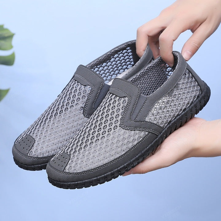 SUNKISSEDSTEP Men’s AirFlex Mesh Slip-On Walking Shoes