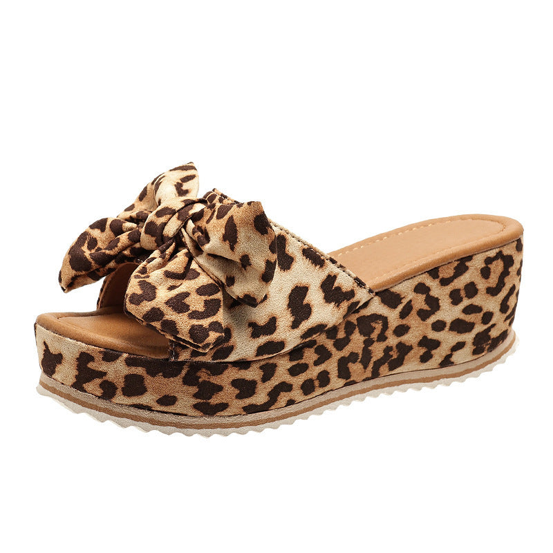 SUNKISSEDSTEP Women’s Bella Bow Platform Slides