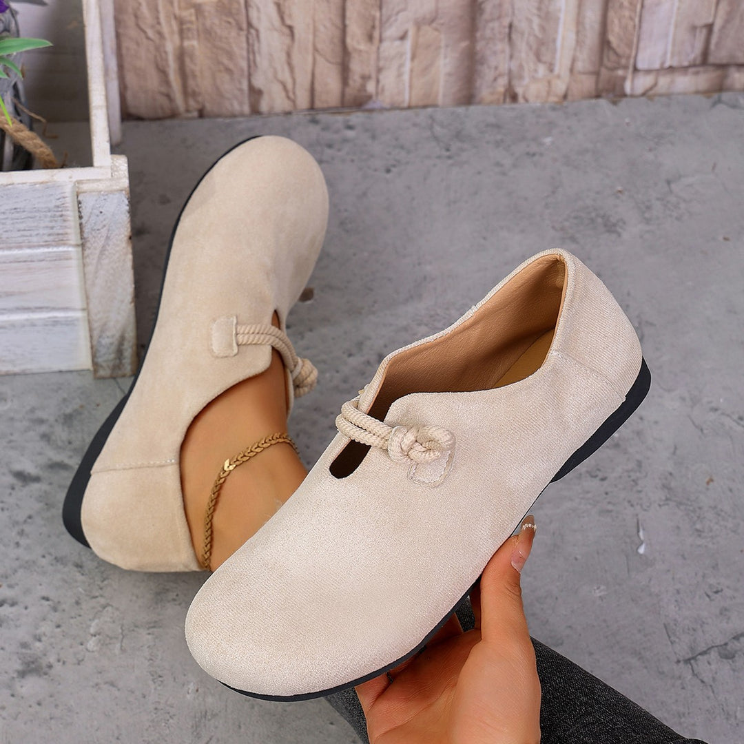 Suede Lace-Up Flats