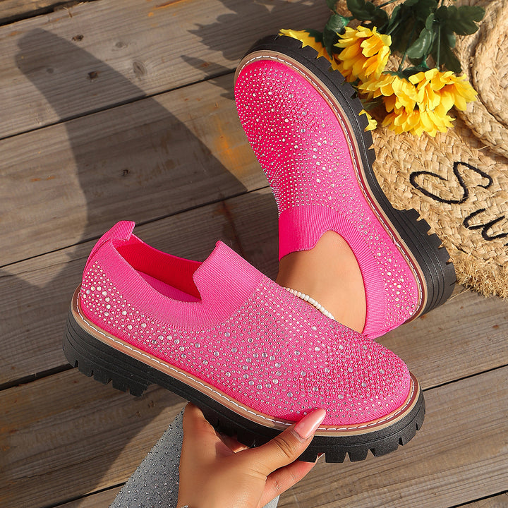 SUNKISSEDSTEP Women’s Sparkle Knit Sock Walking Shoes