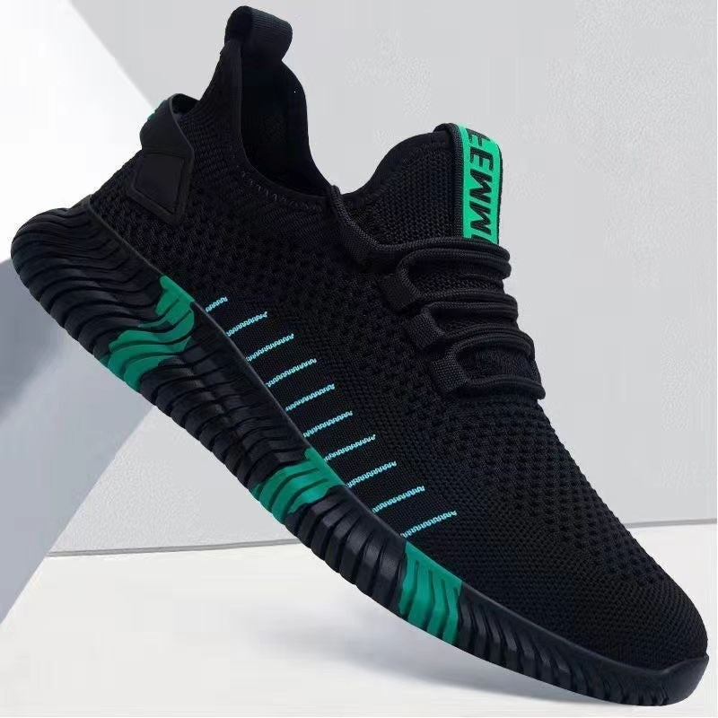 SUNKISSEDSTEP Men’s Breathable Flyknit Running Sneakers