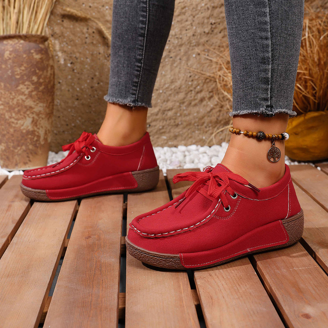 SUNKISSEDSTEP Women’s Heritage Lace-Up Platform Loafers