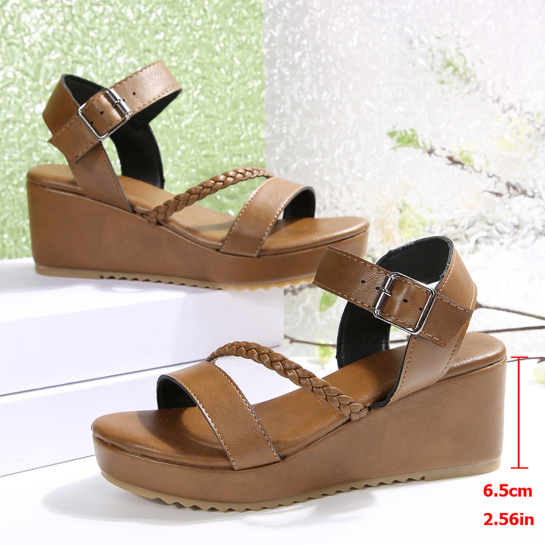 SUNKISSEDSTEP Women’s Aria Braided Platform Wedge Sandals (US 5.5–9.5)