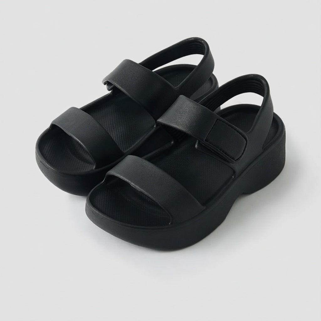 PVC &amp; EVA Platform Strap Sandals