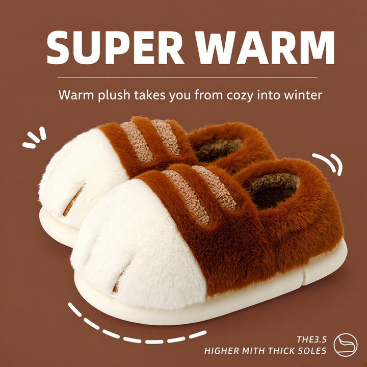 SUNKISSEDSTEP Women’s Cozy Cat Paw Plush Slippers