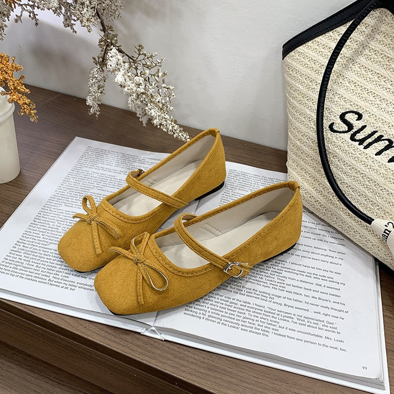 French Bow Mary Jane Flats