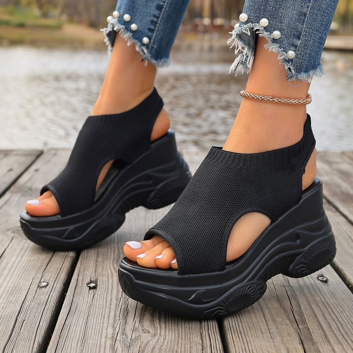 Breathable Wedge Platform Sandals