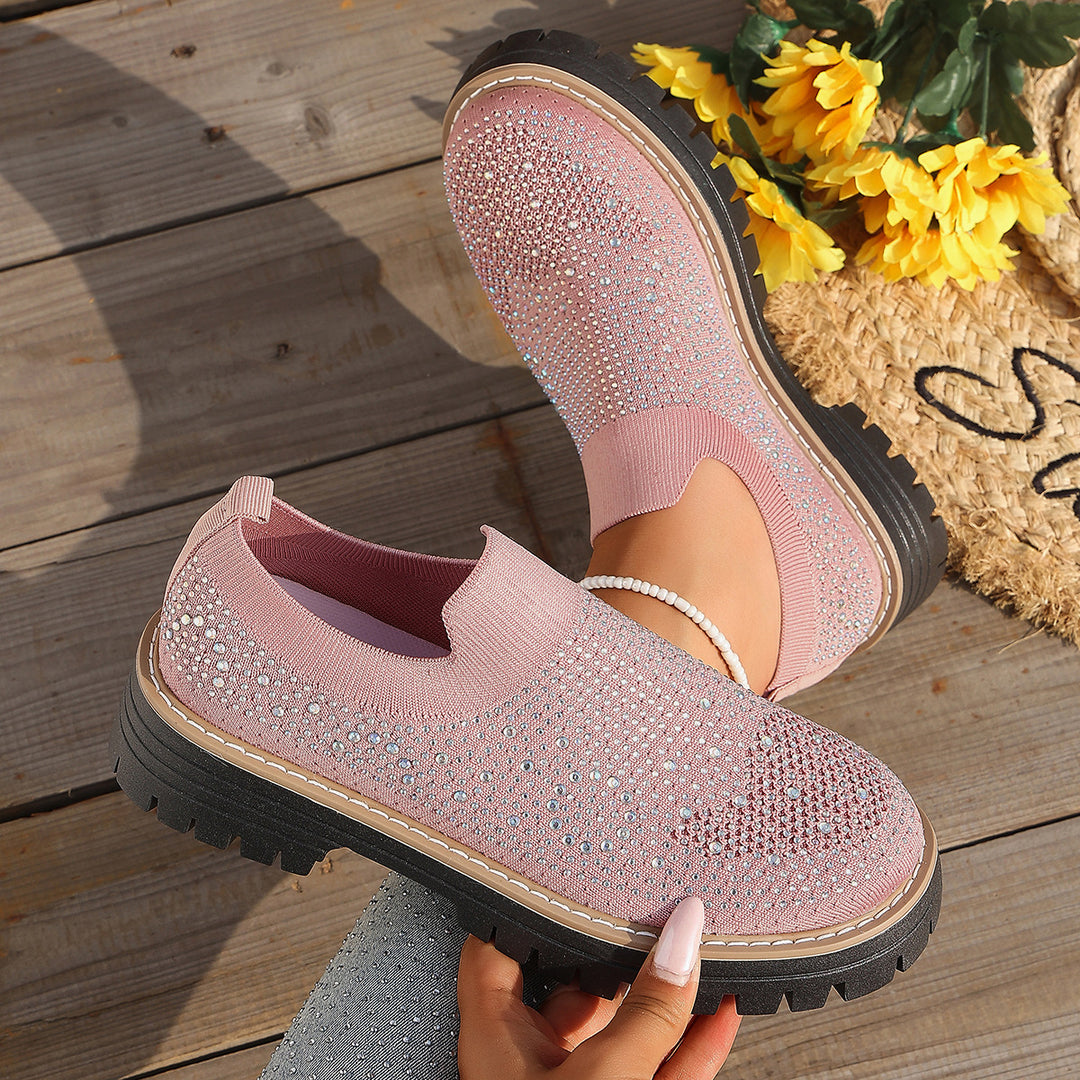 SUNKISSEDSTEP Women’s Sparkle Knit Sock Walking Shoes