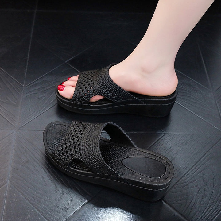 Wedge Platform Slide Sandals