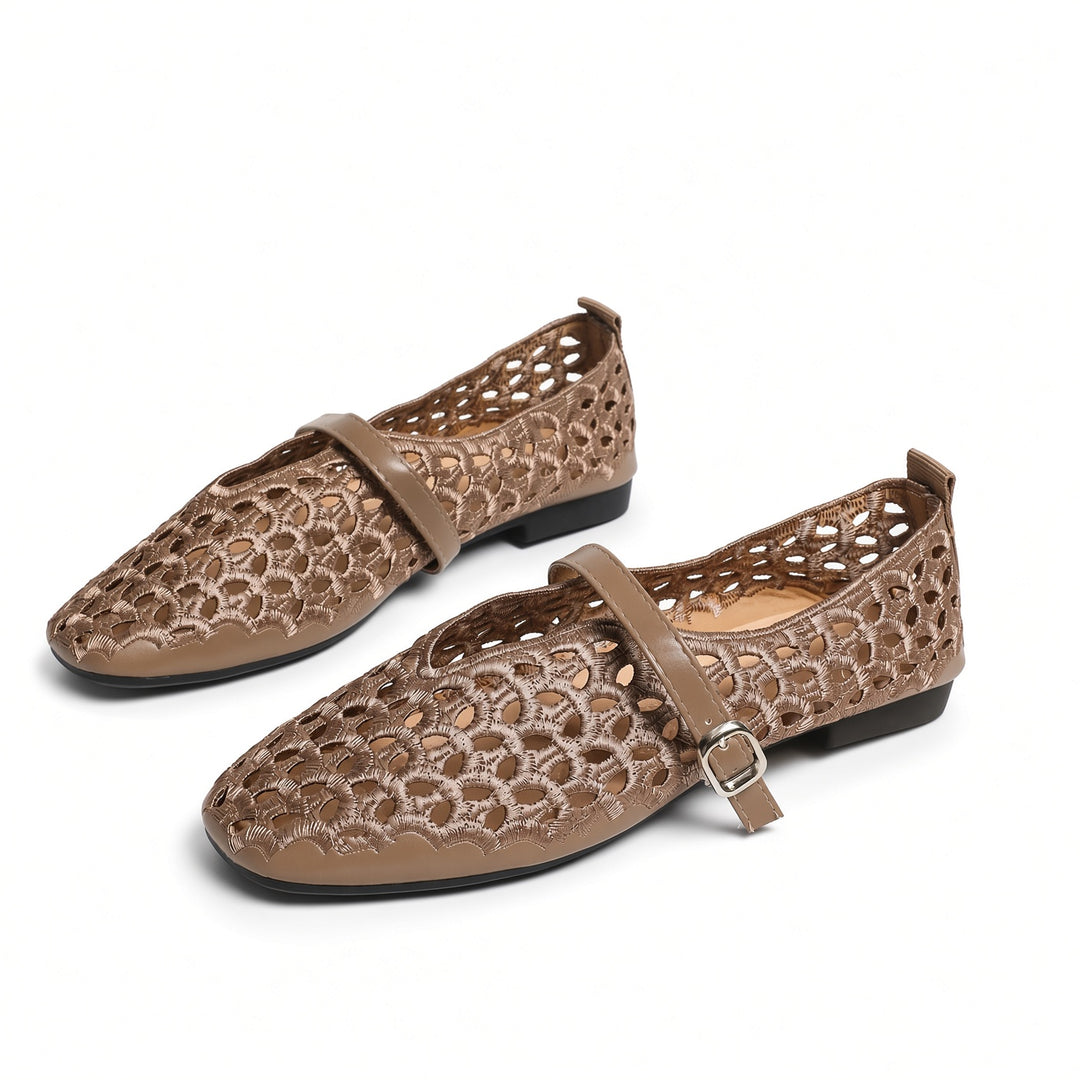 SUNKISSEDSTEP Women’s Cutout Mary Jane Flat Shoes