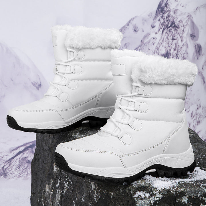 SUNKISSEDSTEP Women’s CozyPlush Lace-Up Snow Boots