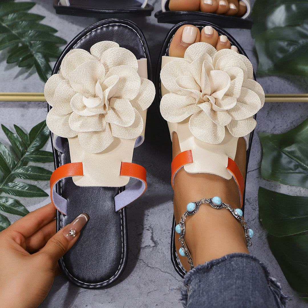 SUNKISSEDSTEP Women’s Flora Colorblock Slide Sandals (US 6–10)