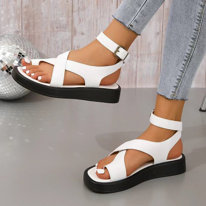 SUNKISSEDSTEP Women’s Toe-Loop Roman Platform Sandals (US 5.5–9.5)