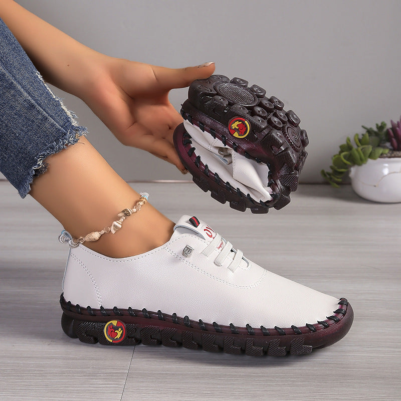 SUNKISSEDSTEP Women’s Stitched Moccasin Casual Walking Shoes