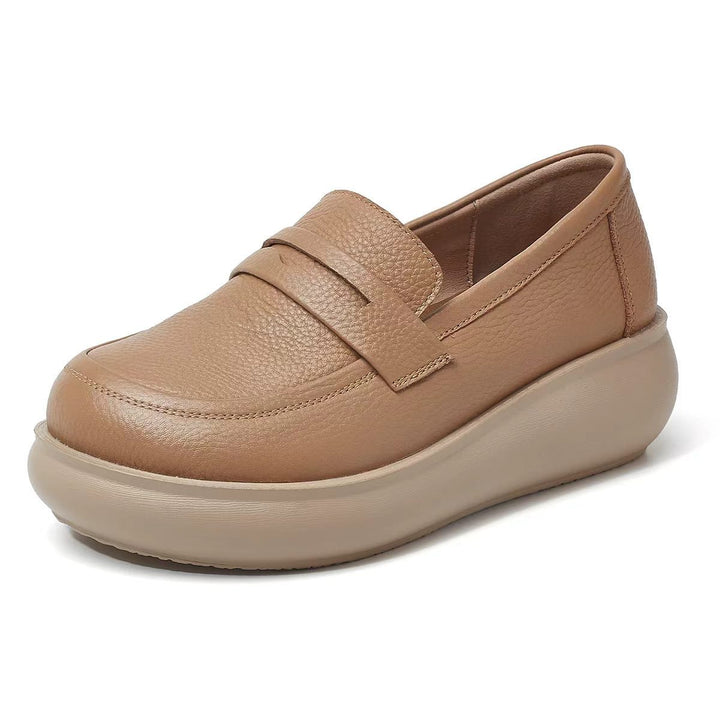 SUNKISSEDSTEP Women’s EaseLift Platform Penny Loafers