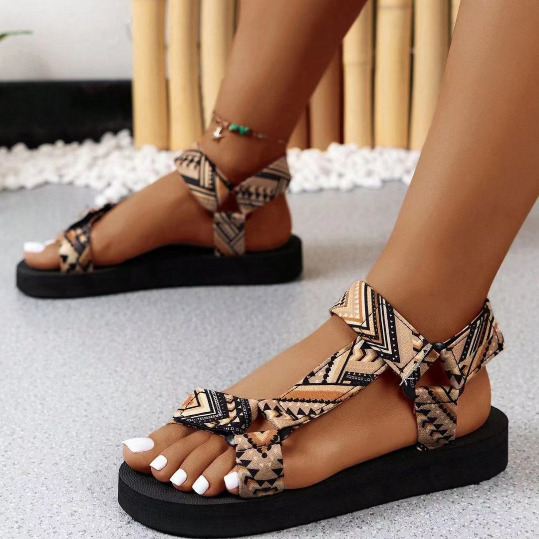 SUNKISSEDSTEP Women’s Printed Comfort Walking Sandals (US 6–9.5)