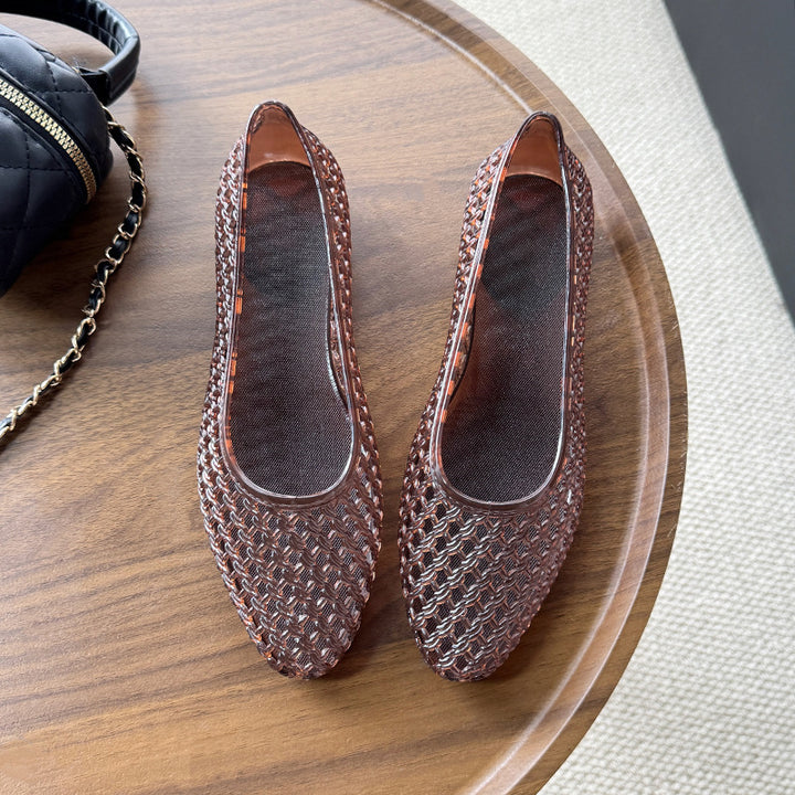 Crystal Mesh Jelly Flats